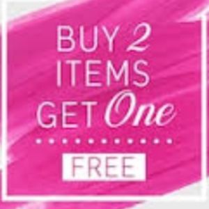 TODAY ONLY! BUY TWO ITEMS GET ONE FREE SALE!
